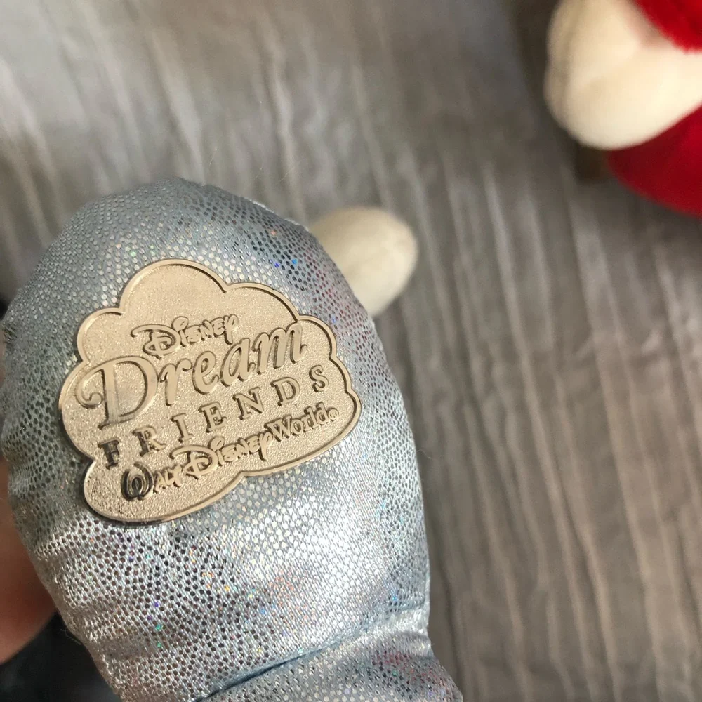 DISNEY Mickey Minnie Mouse pale colors & Fantasia Cinderella stuffed plush toys